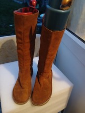 RED OR DEAD TAN MID CALF BOOTS