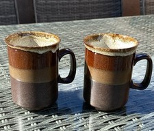 2 Vintage 1970s Dunoon Ceramics Scotland Mugs