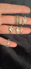 Job Lot Of Six Silver Rings