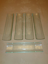 5 x Rectangular Glass Plates -