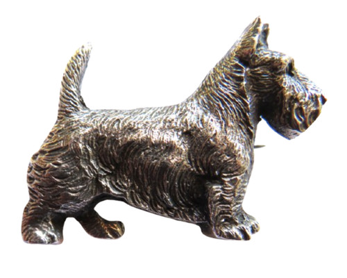Vintage silver scottie - silver,