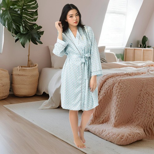 Women dressing gown - women's, satin