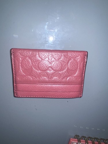 Coach pink embossed leather - coach,