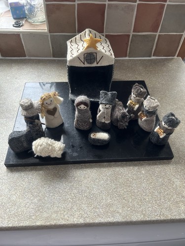 Handcrafted felt nativity - handcrafted,