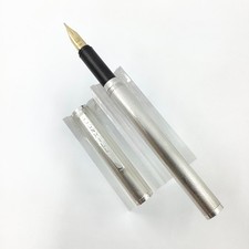 Alfred dunhill sterling silver fountain pen, 14k gold nib, VGC