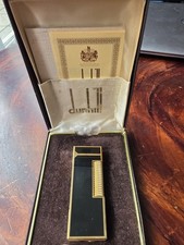 Dunhill Rollagas Black Lacquered With Gold In Box