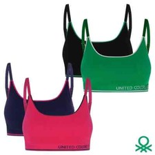 Benetton Ladies Seamless Bra 2 Pack In 2 Colours bralette M/L/XL
