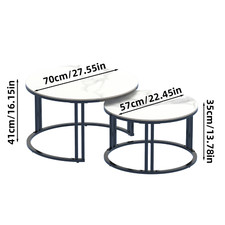 2 In 1 Coffee Table Round Nest