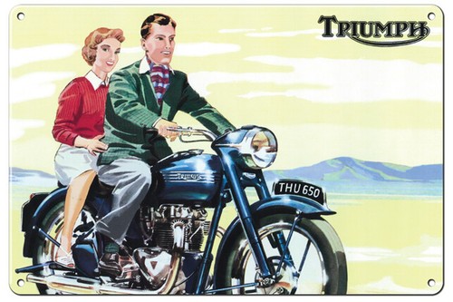 Vintage style metal sign - metal,