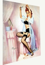 Vintage print art - pin-up