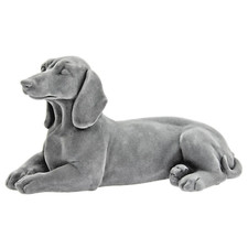 Velvet dachshund figurine - velvet,