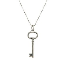 Tiffany & Co. Key Silver Pendant Necklace