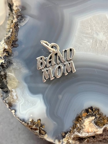 Sterling band mom charm silver - band, charm,silver