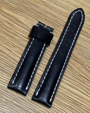 Genuine OEM Breitling Black Nappa Calfskin Leather Strap 20mm 18mm 20/18 428X