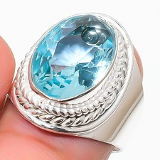 Aqua Aquamarine Gemstone 925