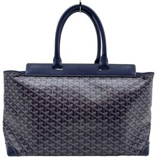 Authentic GOYARD Belle Chasse　MM Hand Bag Navy PVC #36637038