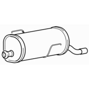 Rear exhaust silencer back box - exhaust,
