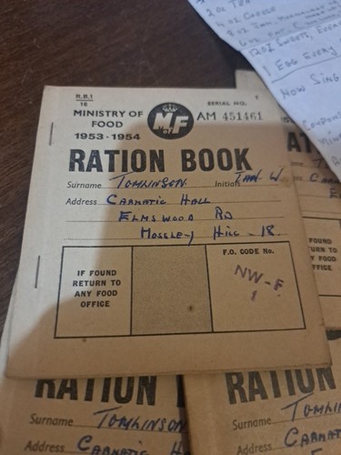 1953 ration books 4 used - books,