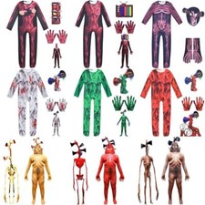 Kids Siren Head Game Cosplay Horror Jumpsuit+Mask+Gloves Halloween Costume Gifts
