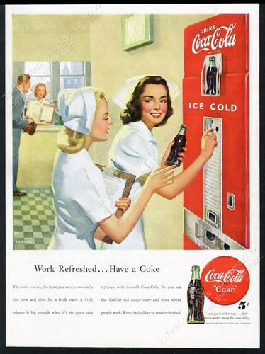 1948 coke machine nurse nurses - 1948,