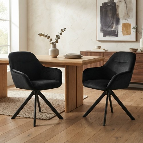 Set elegant swivel dining - of, 2