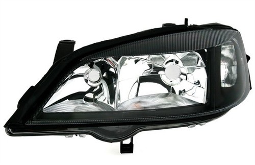 Front headlight black left - black,