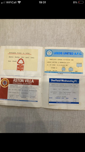 Old football tickets - book, 55+