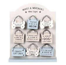 Wooden Dog Cat Hanging Sign