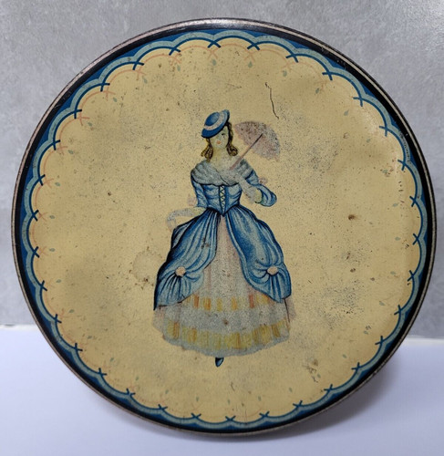 Vintage crinoline lady - lady, tin