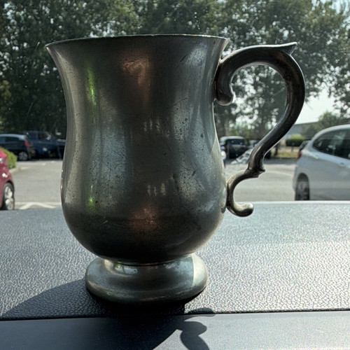 English pewter tankard - pewter,
