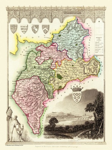 Old map cumberland - old, of