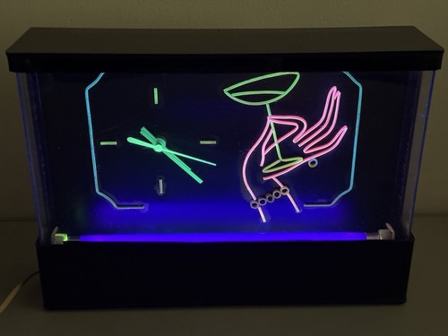1980 gemini neon clock - gemini,