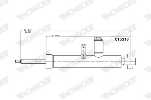 Monroe c1531s shock absorber - shock,