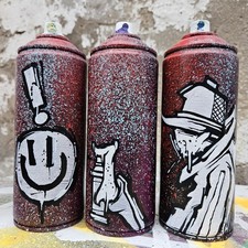 Graffiti Empty Custom Painted Can Smile Original New Art Gift Recycle Graphotism