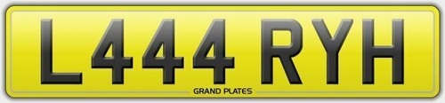 L444 ryh number plate - plate, larry