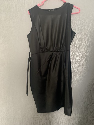 Black faux leather - black,