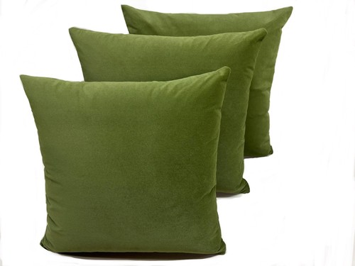 Olive green plush fabric - green,