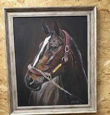 Zenyatta Horse Portrait Horse racing Art Artist David Tarrant
