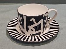 M&S Limited Edition Sue Timney Abstract Stripe Fine Bone China Cup & Saucer Rare