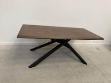 Sapporo Dark Wooden Oak Industrial 180cm Dining Table New Ex-Display