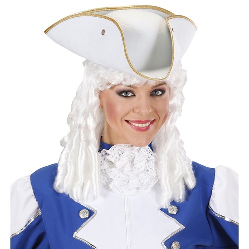 White tricorn felt hat - white,
