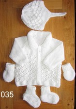  baby white matinee set new 0
