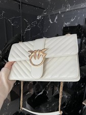 Pinko White Leather Medium Bag