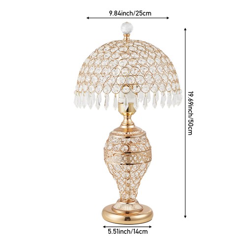 Crystal table lamp bedside - table,