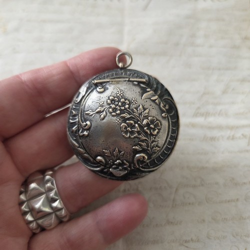 Chatelaine silver plated metal - chatelaine, silver-plated