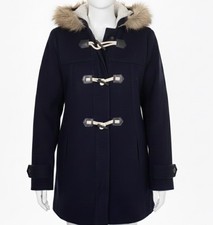 Blue Navy Duffle Coat hooded