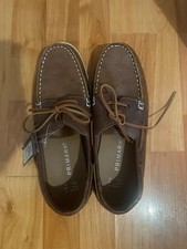 Primark Men’s Boat Shoes Brown | Size 8 | Casual Deck Loafers Summer Slip-On