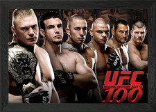 UFC 100 Poster Framed Wall Art Poster Canvas Print Picture