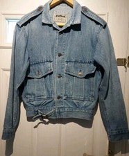 Levis strauss vintage 80s white tab womens jacket buckle front rare made in GB