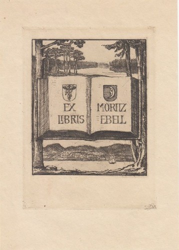Exlibris bookplate radierung - exlibris,